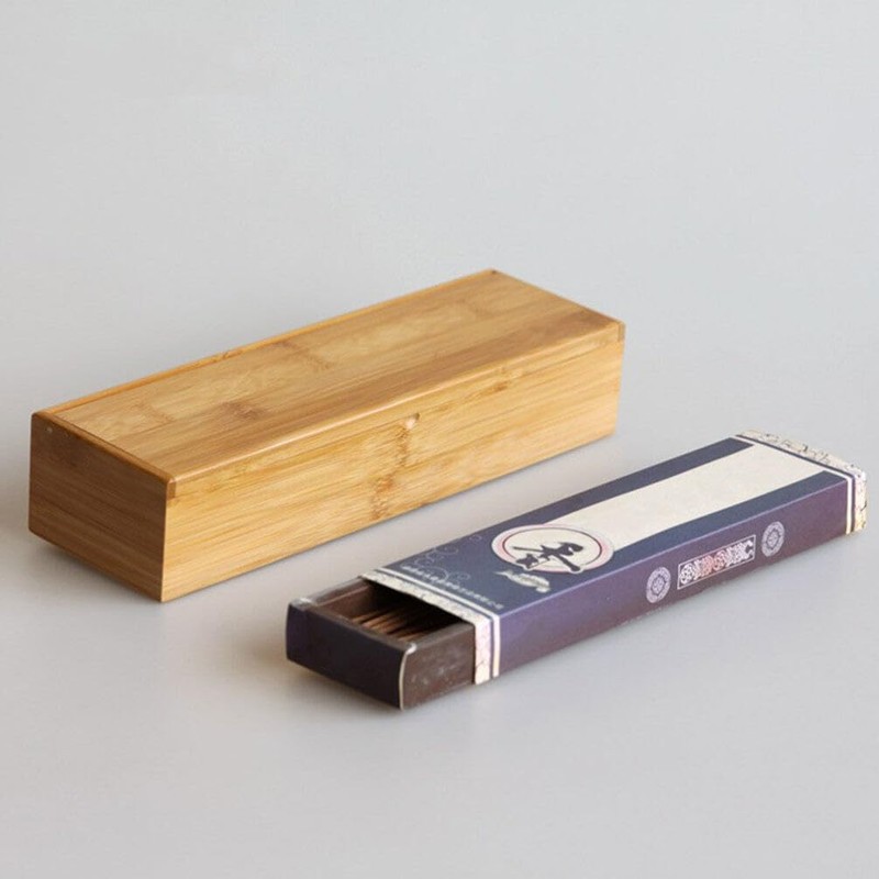 Cabilock Wooden Cutlery Box with Lid, Kitchen Chopsticks Box Utensils