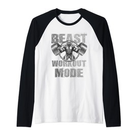 Gorilla Beast Workout Mode Fitness Gym Hanteln Training Raglan