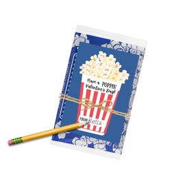 Lashicorn Popcorn Valentine's Pack | 30 Cards | 4x6 inch Postcard | Valentine's Cards | Attach to Un-popped Popcorn Bag for Valentines Day | Poppin' Valentine's Day