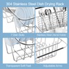 Small Dish Drainer Rack in Sink Adjustable, Expandable 304 Stainless