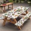 Picnic Table Cover with Bench Covers Camper RV Camping Essentials