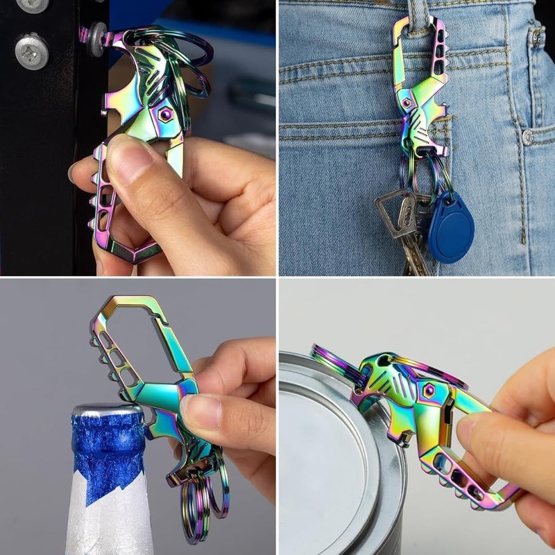KEYSPACE Keyring Carabiner with Bottle Opener – Key Release with