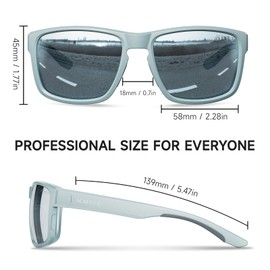 ACBLUCE Polarized Sport Sunglasses for Men Women, Ideal for Driving Fishing Baseball Cycling and Running, TR90 Unbreakable Frame