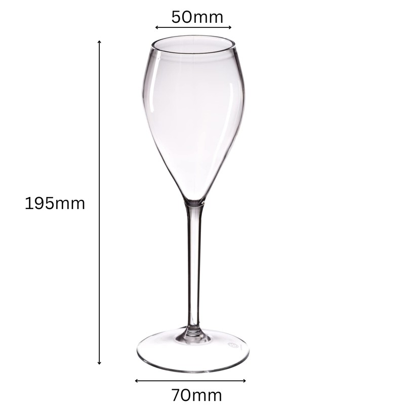AIOS Unbreakable Tritan BPA Free Prosecco Flute/Champagne Flute 165ml (Set