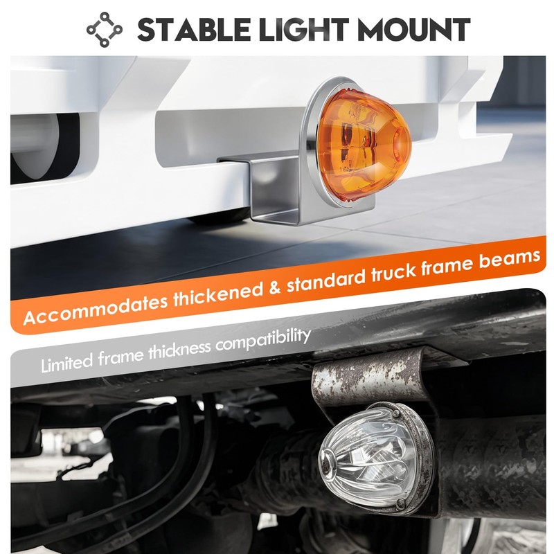 Stainless Steel 90 Degree Truck Watermelon Light Mount Bracket