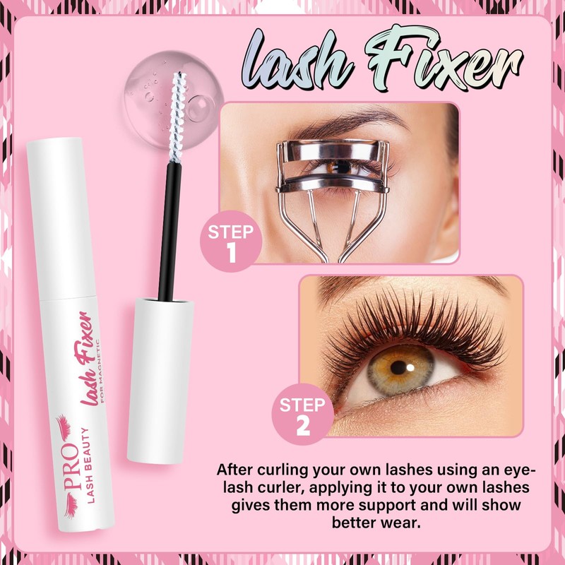 Soft Magnetic Lashes With Applicator,lash Fixer,Long Lasting and Reusable Natural