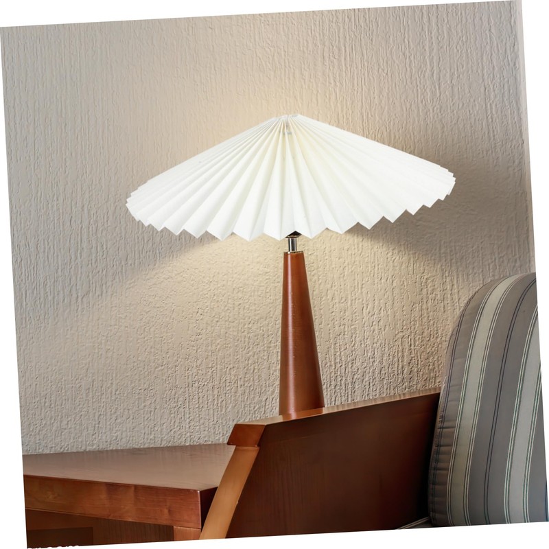 CHILDWEET Mushroom Pleated Lampshade - Fabric Drum Light Shade for