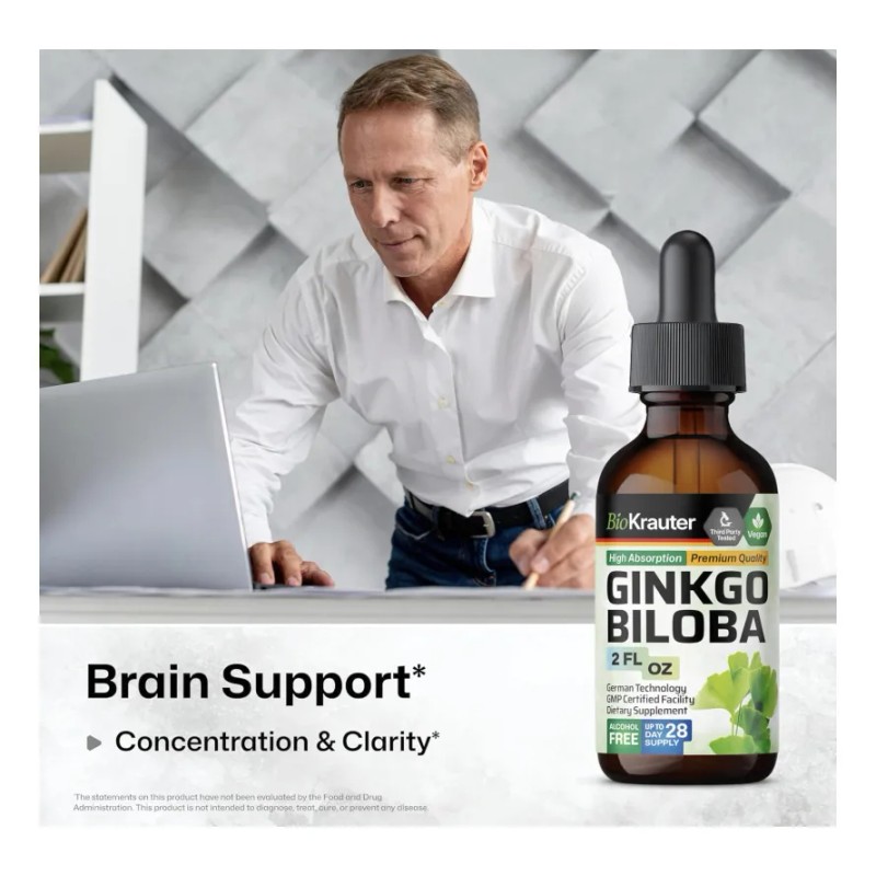 Gotas Premium Ginkgo Biloba Activa Tu Mente 60ml Americano