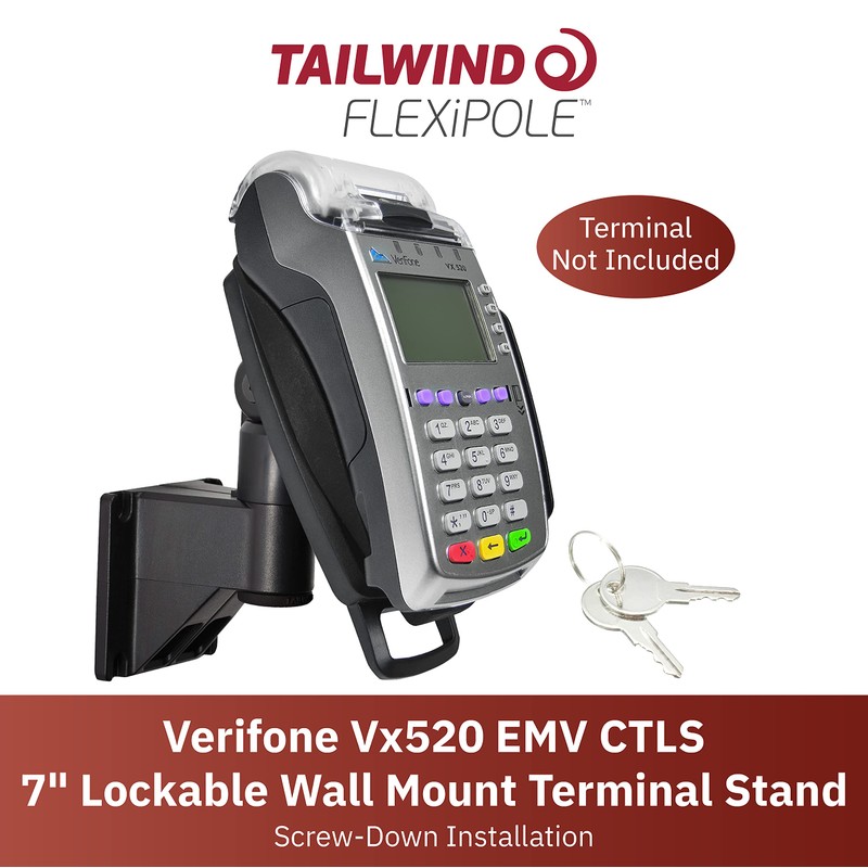 ENS Tailwind Verifone Vx520 EMV CTLS 7" Latch and Key