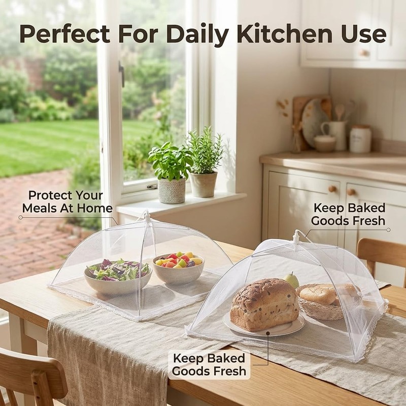 Mesh Food Cover 2 Pack, Pop Up Collapsible Food Cover