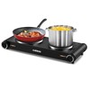 CUSIMAX Electric Hot Plate,Portable Double Hot Plate For Cooking,1800w Electric