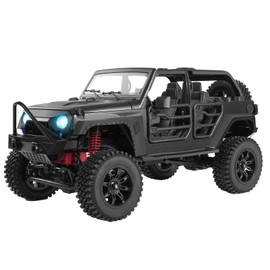 SVERTIBO 1/12 RC Crawler RTR, MN-128 Off-Road Truck, 4x4 RC Rock Crawler with 2.4G Remote Control RC Jeep Car Model for Adults Hobby Gifts (Black)