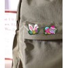 2PCS Cute Easter Rabbit Brooch Pin Set Happy Easter Bunny