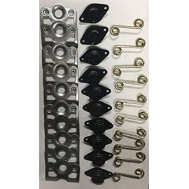 Self Ejecting Dzus Fasteners Black Aluminum With Springs And Plates 10 Pk WMSRacing Products