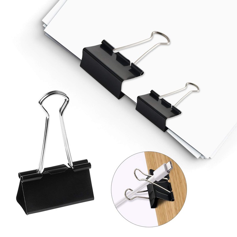 SANNIX 110 PCS Binder Clips Assorted Sizes, X Large, Large,