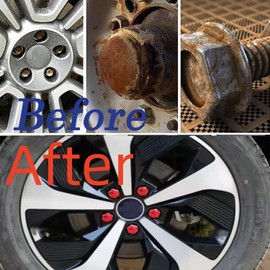 Jannity 20pcs Lug Nut Covers 17mm/0.66inch Lug Nut Cap Auto Hub Screw Exterior Protection Anti-Theft Cap with Removal Tool