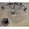 100pointONE Office Chair Mat for Carpets - Transparent Thick Floor
