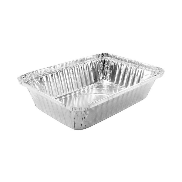 Disposable Aluminum 2 1/4 Lb. Food Storage Pan with Board Lid #250L (100)