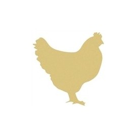 Chicken Cutout Unfinished Wood Animal Kids Craft Farm House Decor Easter Door Hanger MDF Shape Canvas Style 1