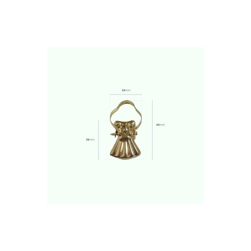 TENDAGGIMANIA Ganci per Tende da Interno Pinze-Colore: Bronzo- Clip Mollette
