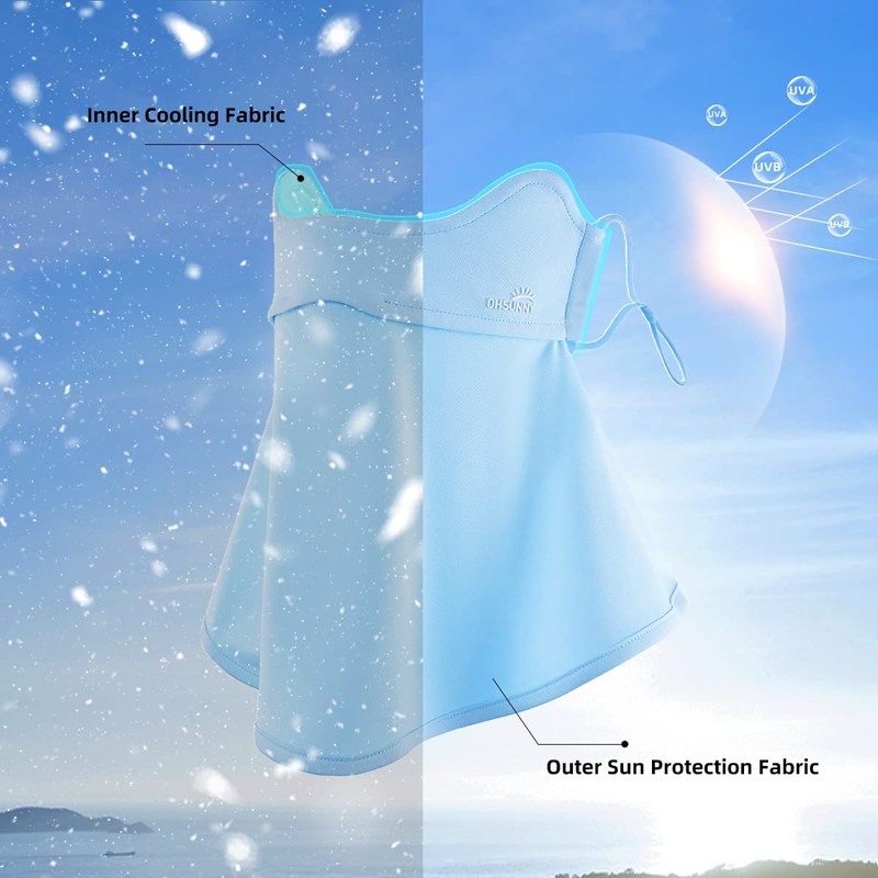 Polaina para el cuello, bufanda facial, protección solar, pasamontañas de