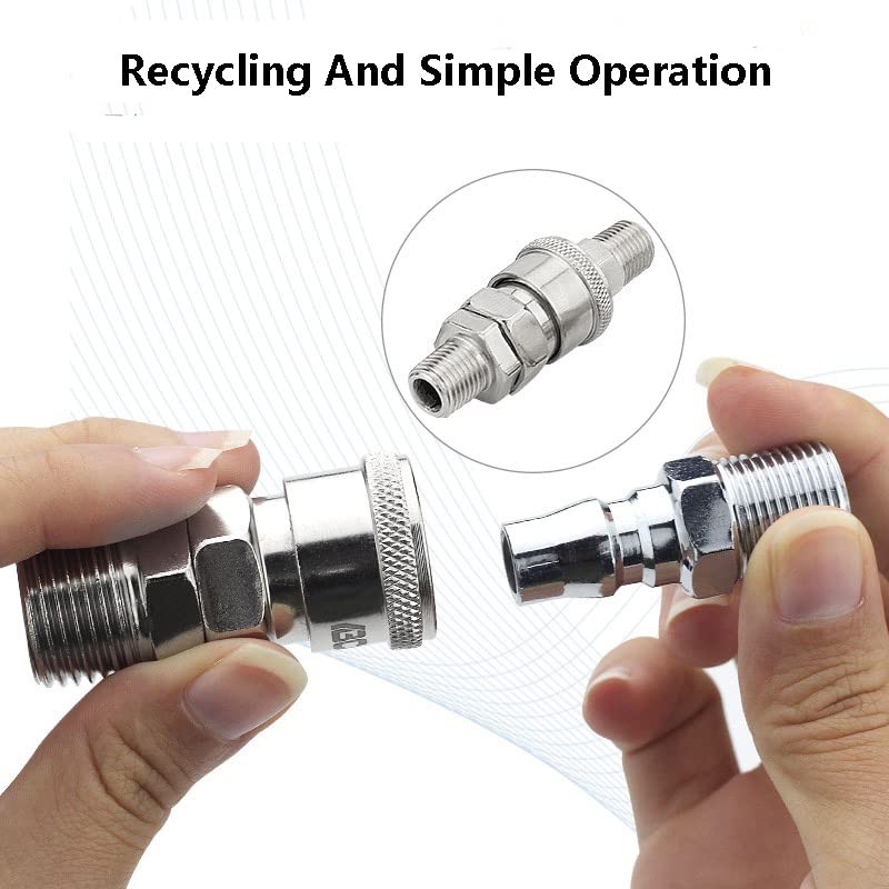 2Pcs Air Compressor 1/2" BSP Air Line Fittings Hose Pipe