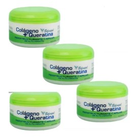 Pack 4 Belcapel Colágeno Queratina Para El Cabello
