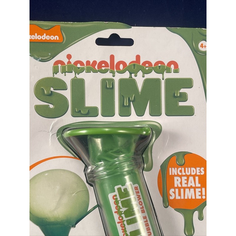 NICKELODEON SLIME BUBBLE BLOWER SEALED NEW IN PACKAGE