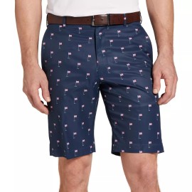 WALTER HAGEN MEN'S PERFECT 11 USA TEE FLAG PRINT GOLF SHORTS SIZE 42 NWT $75