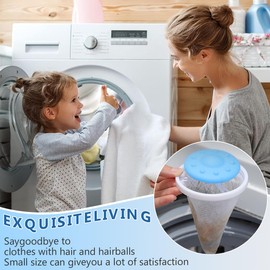 6pcs Floating Hair Filtering Mesh Removal, Lint Traps for Washing Machine, New Hair Catcher Washer Machine, Hair Filter Cleaning Mesh Bag, Dog Cat Hair Remover for Laundry