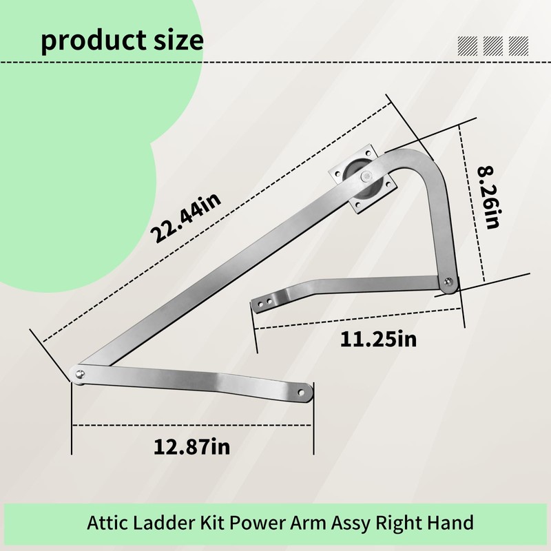XQK PR315500-RH Attic Ladder Kit Power Arm Assy Right Hand