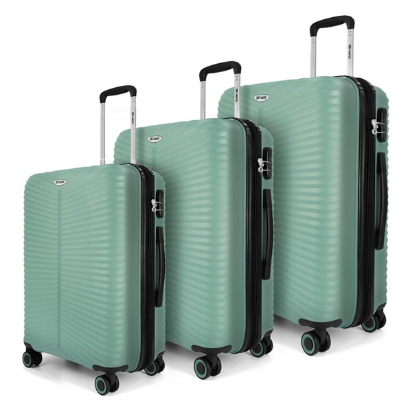 New York XPress 3Pcs Daphne Luggage Sets,Lightweight Durable Suitcase Sets