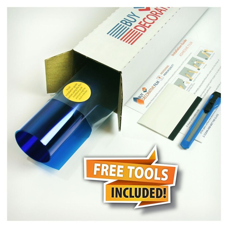 BDF CABL Decorative Window Film Transparent Color Blue - 24in