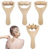 KASURE Wooden Massage Roller, 4 Pcs Manual Massage Tools, Back