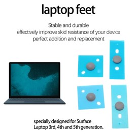 VBESTLIFE 3rd/4th/5th Generation Laptop Casing Feet Replacement Anti-slip Feet for Round Case Bottom (Silver)