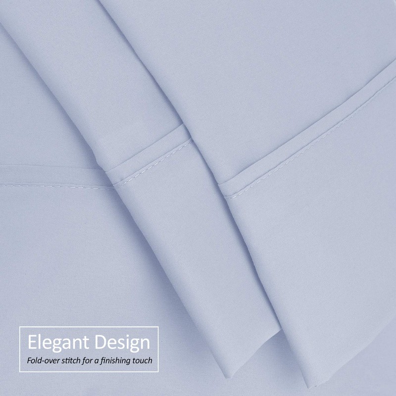 Nestl Body Pillow Cover Soft Pillowcase Lightweight Ice Blue Microfiber