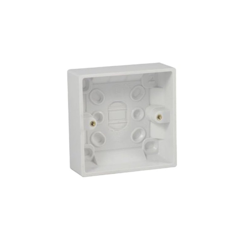 Single Wall Switch & Back Box Pattress. 1 Gang 2