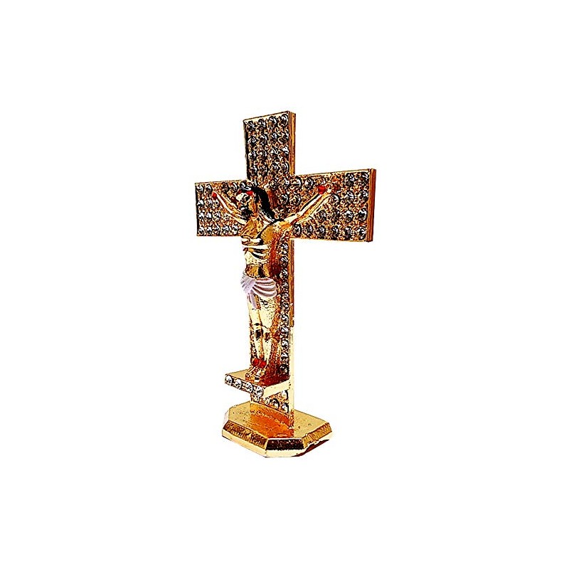 Purpledip Metal Crucifix (Jesus Christ on The Cross) with Glittering