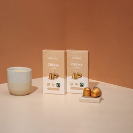 J. Hornig Crema Lungo Nespresso® Compatible Coffee Capsules 80 Pack (8 Packs of 10) Fairtrade Certified