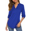 Halife - Blusas tipo túnica enrollables con cuello en V