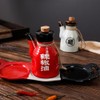 HANABASS Ceramic Soy Sauce Dispenser With Cork Top Stopper Traditional