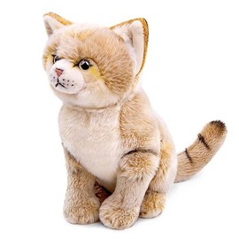 Tiny Heart Dune Cat Soft Toy Realistic Dune Cat Plush Beautiful Animal Cute and Soft Gifts Cat for Children Boys and Girls Toy Dune Cat Plush 11 Inch Yellow