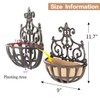 Sungmor 2PC Small Cast Iron Baskets, Heavy-Duty Wall Hanging Hollow
