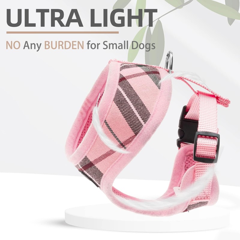 PUPTECK Soft Mesh Dog Harness and Leash Set Pet Puppy