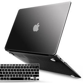 IBENZER MacBook Air 11 Inch Case Model A1370 A1465, Soft Touch Plastic Hard Shell Case Bundle with Keyboard Cover for Apple Laptop Mac Air 11, Black, A11BK+1 F