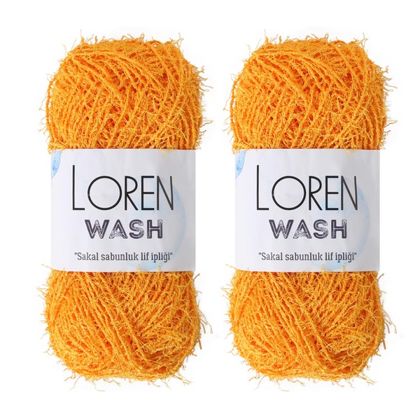 2 madejas (paquete de 500 gramos), lavado Loren, 100% poliéster,