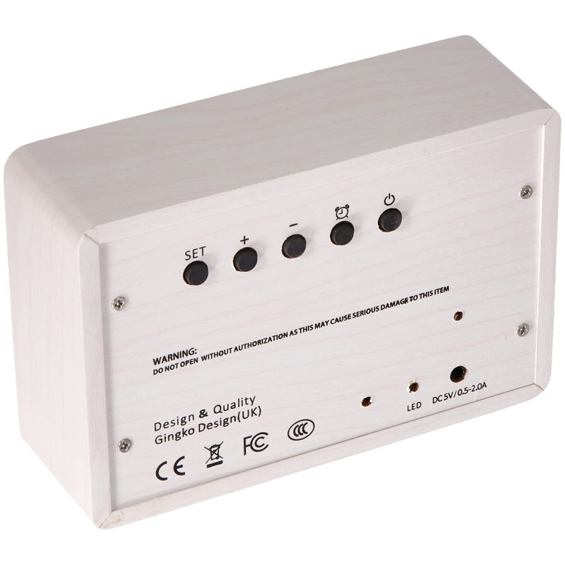 Gingko Design Alarm Clock, Others, White, One Size