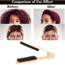 Peine para alisar el cabello, peine de peluquería para salón de bricolaje Peine en forma de V, peine antiestático de doble cepillo para uso en el hogar y el salón