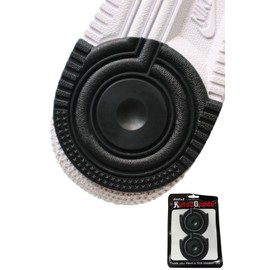 KutsuGoods Heel Protector AF1 Sole Heel Guard Heel Plus Heel Protector White Black Transparent, Black, L