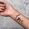 Azeeda 4 x 'Liebestext mit Herz' Temporäre Tattoos - Wasserfest,